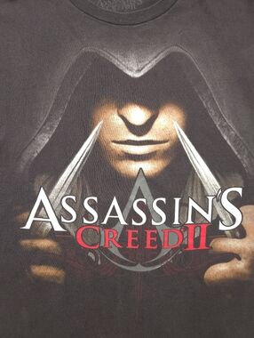 Assassin's Creed II Ezio Auditore Graphic T-Shirt Video Game Promo XL Black